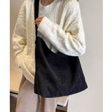 コーデュロイショルダーバッグ大きめ韓国風 | SUNSHINE CLOSET | 詳細画像6