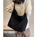 コーデュロイショルダーバッグ大きめ韓国風 | SUNSHINE CLOSET | 詳細画像8