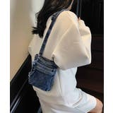 ミニバッグレディース デニムバッグウォッシュ加工 ショルダーバッグヴィンテージ風 | SUNSHINE CLOSET | 詳細画像3 