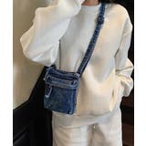 ミニバッグレディース デニムバッグウォッシュ加工 ショルダーバッグヴィンテージ風 | SUNSHINE CLOSET | 詳細画像4 