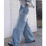 ウォッシュ加工デニムパンツ ワイドデニム | SUNSHINE CLOSET | 詳細画像1 