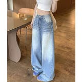 ウォッシュ加工デニムパンツ ワイドデニム | SUNSHINE CLOSET | 詳細画像12 