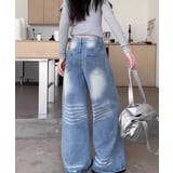 ウォッシュ加工デニムパンツ ワイドデニム | SUNSHINE CLOSET | 詳細画像2 