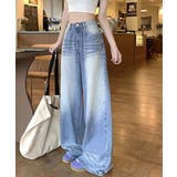 ウォッシュ加工デニムパンツ ワイドデニム | SUNSHINE CLOSET | 詳細画像6 