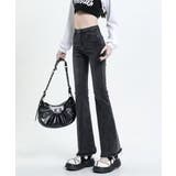 セミフレアデニムパンツ美脚フリンジパンツ | SUNSHINE CLOSET | 詳細画像13 