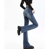 セミフレアデニムパンツ美脚フリンジパンツ | SUNSHINE CLOSET | 詳細画像2 