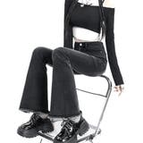 セミフレアデニムパンツ美脚フリンジパンツ | SUNSHINE CLOSET | 詳細画像9 