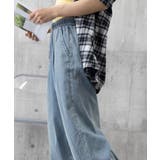 美脚デニム風ワイドパンツタック入りパンツ | SUNSHINE CLOSET | 詳細画像17 