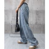 美脚デニム風ワイドパンツタック入りパンツ | SUNSHINE CLOSET | 詳細画像18 