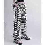 リラックスボーダーパンツウエスト紐韓国風 | SUNSHINE CLOSET | 詳細画像3 