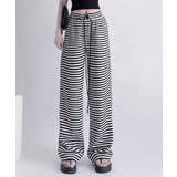 リラックスボーダーパンツウエスト紐韓国風 | SUNSHINE CLOSET | 詳細画像4 