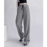 リラックスボーダーパンツウエスト紐韓国風 | SUNSHINE CLOSET | 詳細画像5 