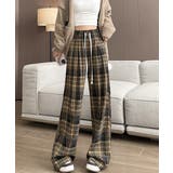 チェック柄パンツハイウエストワイドパンツ | SUNSHINE CLOSET | 詳細画像12 