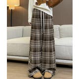 チェック柄パンツハイウエストワイドパンツ | SUNSHINE CLOSET | 詳細画像2 