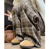 チェック柄パンツハイウエストワイドパンツ | SUNSHINE CLOSET | 詳細画像3 