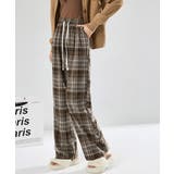 チェック柄パンツハイウエストワイドパンツ | SUNSHINE CLOSET | 詳細画像4 