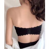 カップ付きインナー ズレ落ちない レースチューブトップ | SUNSHINE CLOSET | 詳細画像4 