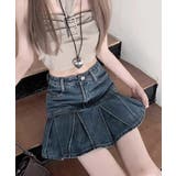 プリーツデニムスカートミニスカート韓国風 | SUNSHINE CLOSET | 詳細画像2 