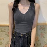タンクトップ Vネックリブニット シンプル | SUNSHINE CLOSET | 詳細画像9 