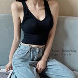 タンクトップ Vネックリブニット シンプル | SUNSHINE CLOSET | 詳細画像6 