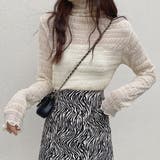 シースルー チュールレーストップス 肌透け | ANGELCLOSET | 詳細画像8
