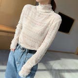 シースルー チュールレーストップス 肌透け | ANGELCLOSET | 詳細画像9