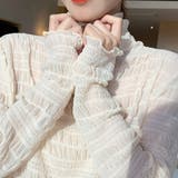 シースルー チュールレーストップス 肌透け | ANGELCLOSET | 詳細画像7