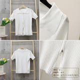ニットトップス 半袖 リブ編み | ANGELCLOSET | 詳細画像3