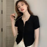 ニットトップス 半袖 リブ編み | ANGELCLOSET | 詳細画像7
