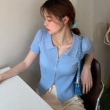 ニットトップス 半袖 リブ編み | ANGELCLOSET | 詳細画像9