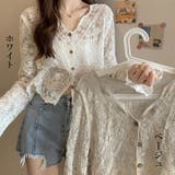 レースブラウス カーディガン Vネック 春 春服 韓国ファッション 韓国 | SUNSHINE CLOSET | 詳細画像2