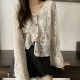 レースブラウス カーディガン Vネック 春 春服 韓国ファッション 韓国 | SUNSHINE CLOSET | 詳細画像7