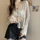 レースブラウス カーディガン Vネック 春 春服 韓国ファッション 韓国 | SUNSHINE CLOSET | 詳細画像9