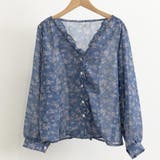 襟フリル シースルー 花柄ブラウス 女性 | SUNSHINE CLOSET | 詳細画像24 