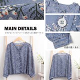 襟フリル シースルー 花柄ブラウス 女性 | SUNSHINE CLOSET | 詳細画像3 