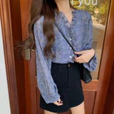 襟フリル シースルー 花柄ブラウス 女性 | SUNSHINE CLOSET | 詳細画像4 