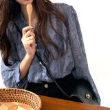 襟フリル シースルー 花柄ブラウス 女性 | SUNSHINE CLOSET | 詳細画像6 