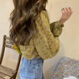 襟フリル シースルー 花柄ブラウス 女性 | SUNSHINE CLOSET | 詳細画像7 