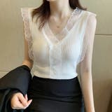 Vネック レースキャミソール レディース | SUNSHINE CLOSET | 詳細画像1 