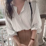 ドット柄ブラウス レディース シャツ | SUNSHINE CLOSET | 詳細画像12 