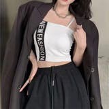 ロゴプリント カップ付きキャミソール 黒 | SUNSHINE CLOSET | 詳細画像8
