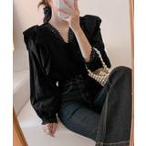 フリルブラウス レース切替ブラウス 薄手 | SUNSHINE CLOSET | 詳細画像9 