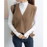 ニットベスト レディースチョッキ 重ね着 | ANGELCLOSET | 詳細画像21
