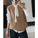 ニットベスト レディースチョッキ 重ね着 | ANGELCLOSET | 詳細画像6