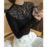 レースカットソー切り替えインナートップス | ANGELCLOSET | 詳細画像1