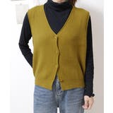 リブニットベスト前開きニットジレVネック | SUNSHINE CLOSET | 詳細画像28