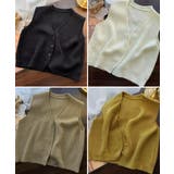 リブニットベスト前開きニットジレVネック | SUNSHINE CLOSET | 詳細画像33