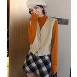 リブニットベスト前開きニットジレVネック | SUNSHINE CLOSET | 詳細画像5