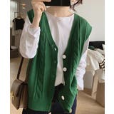 Vネックニットベストレディースニットジレ | SUNSHINE CLOSET | 詳細画像11 