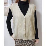 Vネックニットベストレディースニットジレ | SUNSHINE CLOSET | 詳細画像14 